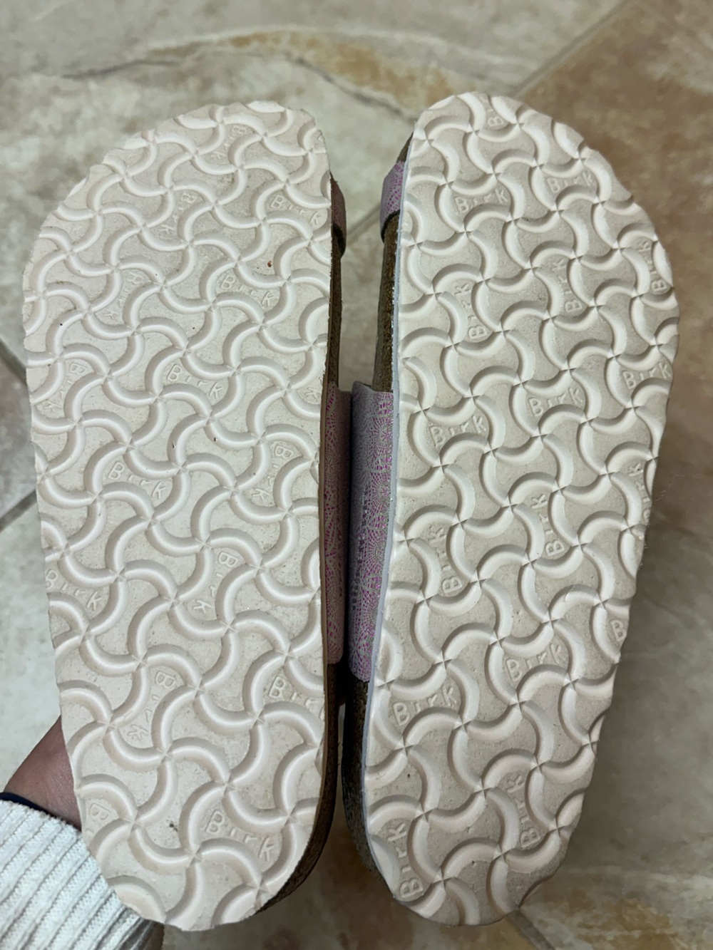 Birkenstock Pink Patterned Single-Strap Buckle Sandals - Picture 4 of 4